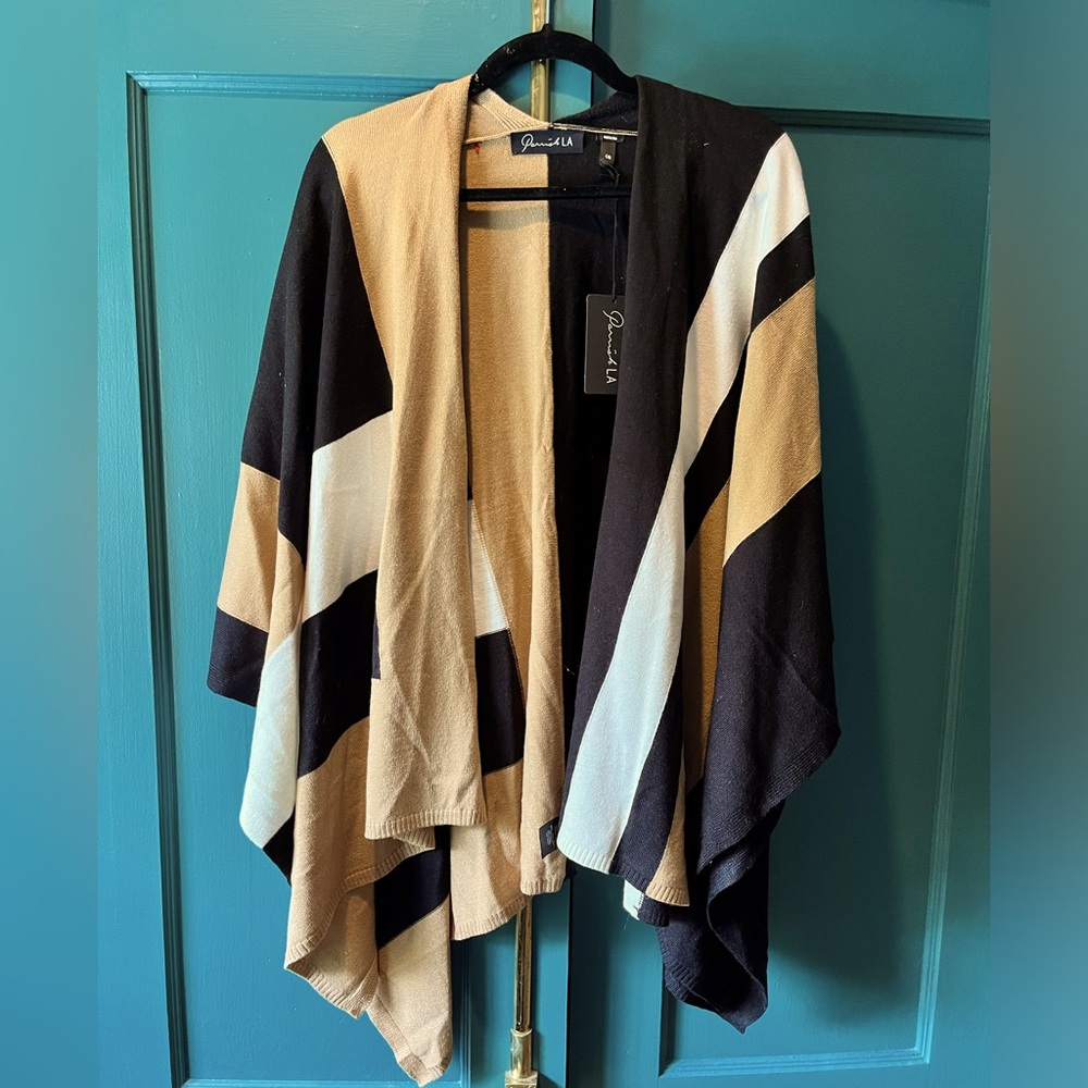 Parrish LA color block wrap / shawl.